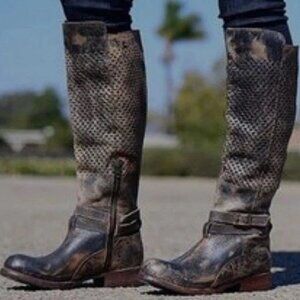 Bed Stu Biltmore Laser-cut Distressed Boots Cobbler Series Size 7